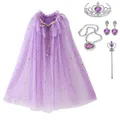 Produktbild: Prinzessin Umhang KinderTüll Umhang Glitzer für MädchenPailletten Cape Prinze...