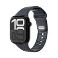 Produktbild: VONMÄHLEN Classic Band 2 – Verstellbares, atmungsaktives Armband aus recyceltem Silikon, wasserabweisend, rutschfest, kompatibel mit Apple Watch - Größe 44 | 45 | 46 | 49mm - navy