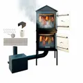 Produktbild: QLS Räucherkammer Stahl Räucherofen Räucherschrank Zwei Kammer Garten 50x50x120