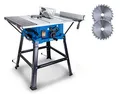 Produktbild: Scheppach Tischkreissäge HS250L inkl. 2. Sägeblatt | 230V 2000W Schnitthöhe 87mm | int. Laser | Sägeblatt-Ø 254mm | Tischgröße mit Verbreiterung 630x 930x 870mm | 2x Tischverbreiterung & Untergestell