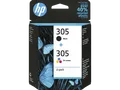 Produktbild: HP 305 2er-Pack Schwarz, Cyan, Magenta, Gelb (6ZD17AE)