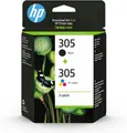 Produktbild: HP 305, Black/Tri-Colour Original Ink Cartridges (6ZD17AE), Pack of 2