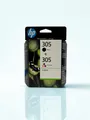 Produktbild: HP 305 Dreifarbig Tintenpatronen - Schwarz/Magenta/Gelb/Cyan (Packung mit 2)...