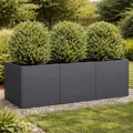 Produktbild: Hochbeet Pflanzkübel Anthrazit Kaltgewalzter Stahl Gartenbeet | 120 x 40 x 40 cm