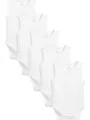 Produktbild: NEXT Baby Bodys aus Baumwolle mit Trägern, 5er-Pack Weiß 56