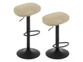Produktbild: Woltu Barhocker (2 St), drehbar, mit Sattelsitz Fußstütze, aus Massivholz Metall