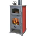 Produktbild: EEK A - Kaminofen mit Backfach und Herdplatte Cucina bordeaux - 9,7kW - bordeaux