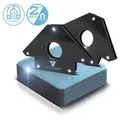 Produktbild: STAHLWERK 2er Set Magnet-Schweißwinkel 34 kg, 75 lbs mit starker Haftkraft