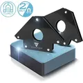 Produktbild: STAHLWERK 2er Set Magnet-Schweißwinkel 34 kg, 75 lbs mit starker Haftkraft
