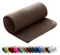 Produktbild: wometo Polar Fleecedecke OekoTex 130x160 cm ca. 400g schwer mit Anti-Pilling und Kettelrand braun, weitere Farben erhältlich