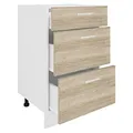 Produktbild: Küchenschrank | Maße ca. H. 82 x B. 50 x. T. 46 cm | Unterschrank mit drei Schubladen | Küchenmöbel - Esilo