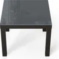 Produktbild: DEQORI Couchtisch 55x55 cm Schwarz 'Dunkelgrau' Glas Beistelltisch Glastisch modern