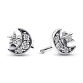 Produktbild: PANDORA Schmuck Damen-Ohrstecker Silber Ohrringe Mond & Stern 292990C01