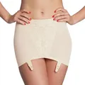Produktbild: Miss Perfect Dessous Body Trim Hüfthalter Damen Shapewear stark formend Strumpgürtel Strumpfhalter Miedergürtel Strapsgürtel Hüftgürtel Powernet in Hautfarben Größe 100 (50)