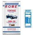 Produktbild: 5 Liter ROWE Vintage Öl Mild Legiert Hightec API SF SAE 20W-50 Oldtimer Motoröl