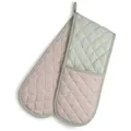 Produktbild: Doppelter Ofenhandschuh Tia 100%Baumwolle nougat und rauchgrün 90,0x18,0cm