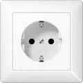 Produktbild: JUNG SCHUKO-Steckdose AS1520WW | Unterputz | 16A 250V | Duroplast glänzend | Vollplatte | Federklemmen | alpinweiß
