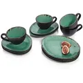 Produktbild: Sänger Kaffeeservice, Grün, Keramik, 12-teilig, 26x34x24.75 cm, kratzfest, Essen & Trinken, Geschirr, Geschirr-Sets, Kaffeeservice