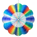 Produktbild: CIM Edelstahl Windspiel Rainbow Flower Ornament Ø25cm Gartendeko Windmobile