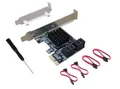 Produktbild: 4 Port SATA 3.0 III 6gbs Pci-e x1 Erweiterungskarte Karte Express Card ssd HDD pcie