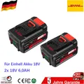Produktbild: 2Stück 18V 6,0AH Für Original Einhell Akku 18V Power X-Change Lithium Batterie