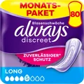 Produktbild: ALWAYS Discreet Inkontinenzeinlagen Long, 80 Binden (4 x 20 Stück) Monatspaket