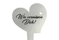 Produktbild: younikat Dekofigur Grabstecker aus Edelstahl I Grabschmuck Herz 17 cm I you0081