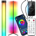 Produktbild: Retoo LED RGB Stehlampe 140 cm für Wohnzimmer - APP-gesteuerte Eckleuchte mit Fernbedienung, 10W Dimmbar, Musik-Sync-Timer, RGB-Farbwechsel [Energieklasse A]