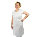 Produktbild: ARNOMED PE Einwegschürzen 50 Stk, Schürze Wasserdicht, Plastikschürzen 18µ dick, Geblockte Einmalschürzen Gr 75x140cm, Schürze Weiß Ölbeständig, Fleischer-/Metzger-Kittel, Medizinische Einwegkittel