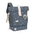 Produktbild: LÄSSIG Kindergartenrucksack Kinderrucksack Rolltop mit Brustgurt wasserabweisend, 11 Liter/Mini Rolltop Backpack Happy Prints Dunkelblau