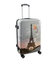 Produktbild: Reisekoffer Paris Hartschalentrolley Eifelturm Mittelgroß Rollen Trolley Bowatex