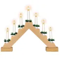 Produktbild: Schwibbogen Lichterbogen 7 LED warm weiß Batterie Timer Weihnachtsdeko