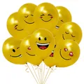 Produktbild: Oblique Unique Luftballon Set 10 Stück – Gelbe Ballons mit lustigen Gesichtern – Party Deko für Kindergeburtstag, Schuleinführung Motto Party & Feier – Helium geeignet, ca. 30 cm