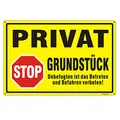 Produktbild: Goodvia Privatgrundstück Schild Aluminium Reflektierend 45×30 cm, Parken und Betreten Verboten, Metall mit Löchern, Wetterresistent