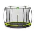 Produktbild: EXIT Toys Silhouette Bodentrampolin - ø305cm - Rundes Inground Gartentrampolin Outdoor für Kinder - Mit Sicherheitsnetz und Fußschutzsystem - Sicherer Einstieg - Gute Sprungkraft - Grün