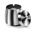 Produktbild: Aschenbecher für Draußen Mit Deckel - Geruchsdicht, Windaschenbecher, Standaschenbecher für Draußen & Innen - Edelstahl Sturmaschenbecher für Zigaretten