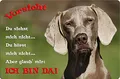 Produktbild: Nanyuk +++ Weimaraner - Metall Warnschild Schild Hundeschild Sign - WEI 02 T2