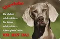 Produktbild: WEIMARANER - A4 Metall Warnschild SCHILD Hundeschild Alu Türschild - WEI 02 T2