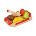 Produktbild: Eichhorn 100003721 - Schneidebrett mit Früchten, 26x16,5cm 12-tlg., Schneideobst aus Holz mit Klett-Verbindung, Eichenholz, Birkenholz Bunt