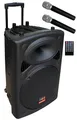 Produktbild: E-Lektron EL38-M MK-III 900W Mobile PA Sound Anlage Partybox Bluetooth Lautsprecher Groß Akku-MP3-USB-SD-FM inkl. 2 UHF Funkmikrofone und Fernbedienung Soundsystem - Mobile Musikbox MP3