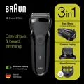 Produktbild: Braun Rasierer Series 3 300BT Trockenrasierer mit Barttrimmer Aufsatz, grau