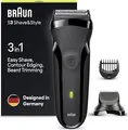 Produktbild: Braun Elektrorasierer Series 3 300BT 735742 | Shave & Style 3-in-1 | Barttrimmer | Akku | 5 Kammaufsätze | schwarz