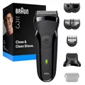 Produktbild: Braun Elektrorasierer Serie 3, 3 flexible Klingen, Bartschneider-Aufsatz, +5