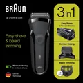 Produktbild: Braun 300BT Series 3 Folienrasierer schwarz Nass-/​Trockenrasur Akku-Betrieb NEU