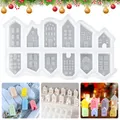 Produktbild: Silikonformen Gießformen Häuser, 12 Stück Silikonform Weihnachten, Mini Silikonform Haus Gips Zum Gießen, Gießform Haus, Weihnachten Giessformen Silikon, Für Kerzenherstellung Handgefertigte