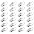 Produktbild: TANCUDER 100 Stück Edelstahl Clips Haken Metall Gardinen-Clips Multifunktions Vorhang Clips Seilklammern für Seilspanngarnituren, Aufhängen von Duschvorhängen, Fotos, Karte, Tuch (Silber)