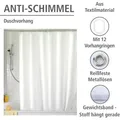 Produktbild: Duschvorhang Uni White, Anti-schimmel - Wenko