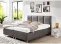 Produktbild: Boxspringbett, grau, B:104cm L:210cm, Bezug Unterbox und Kopfteil: Microfaservelours, 100% Polyester in Leder-Optik;Bezug Obermatratze: 100% Polyester, waschbar bis 60C, WESTFALIA SCHLAFKOMFORT, Komplettbetten, Boxspringbett