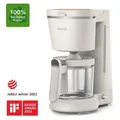 Produktbild: Philips Filterkaffeemaschine Conscious Collection Edition aus 100% biobasiertem Kunststoff, 1.2 L (HD5120/00) - Weiß
