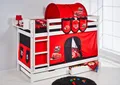 Produktbild: Lilokids Etagenbett JELLE Disney Cars - Hochbett - weiß - inkl. Vorhang und 2 Lattenrosten
